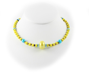 Girl's Yellow and Blue Necklace