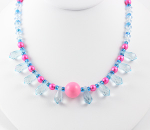 Pink and Blue Girly Necklace