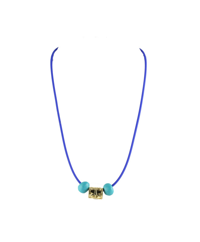 Cool Blue Girls' Necklace with Aqua Beads