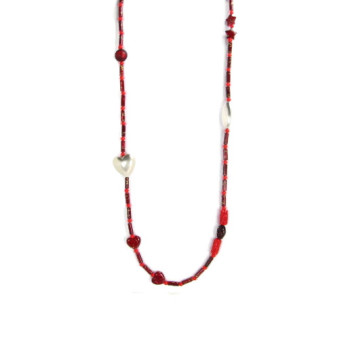 Long Red Necklace for Valentine’s Day and Year-Round