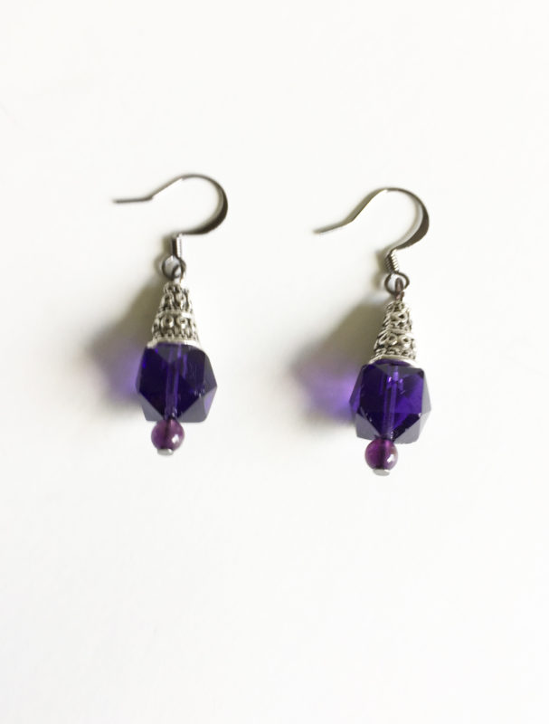 IMG_7275 purple silver cones earrings